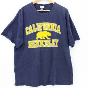 Vintage Campus Colors Shirt Mens Navy Blue California Berkeley Graphic 2XL